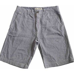 Original Islandia Mens 3 Shorts-Blue Plaid Casual  Pockets Inseam 9"